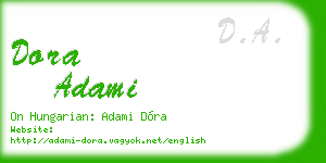 dora adami business card